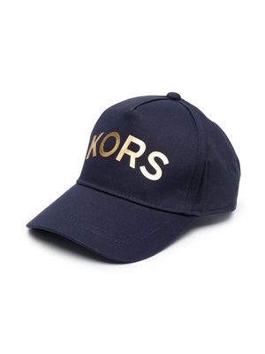 Michael Kors Kids logo-print cotton cap - Blue