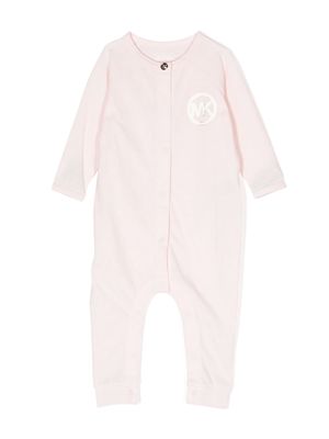 Michael Kors Kids logo-print cotton romper - Pink