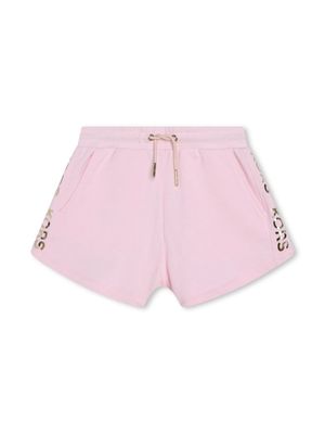 Michael Kors Kids logo-print cotton shorts - Pink
