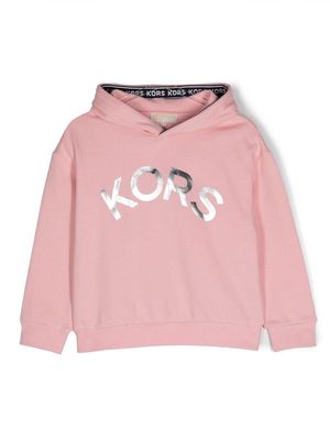 Michael Kors Kids logo-print cotton sweatshirt - Pink