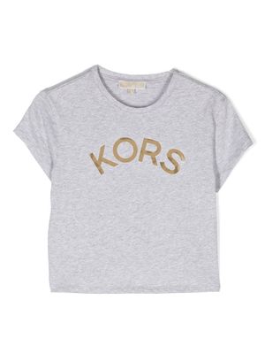 Michael Kors Kids logo-print cotton T-Shirt - Grey