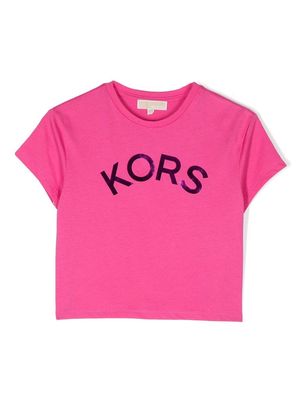 Michael Kors Kids logo-print cotton T-Shirt - Pink