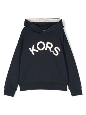 Michael Kors Kids logo-print hooded sweatshirt - Blue