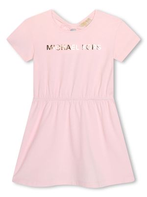 Michael Kors Kids logo-print organic-cotton dress - Pink