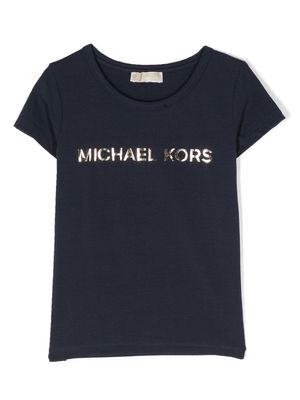 Michael Kors Kids logo-print short-sleeve T-shirt - Blue