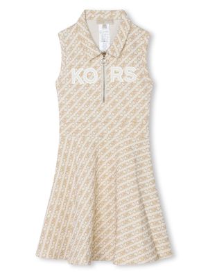 Michael Kors Kids logo-print sleeveless dress - Neutrals