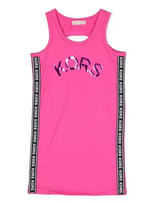 Michael Kors Kids logo-print sleeveless dress - Pink