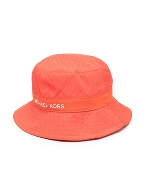 Michael Kors Kids logo-print sun hat - Orange