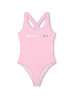 Michael Kors Kids logo-print swimsuit - Pink