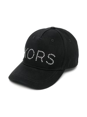 Michael Kors Kids logo-stud cotton cap - Black