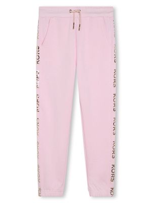 Michael Kors Kids logo-tape cotton track pants - Pink