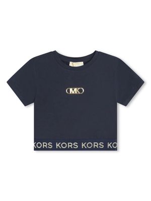 Michael Kors Kids logo-tape jersey T-shirt - Blue