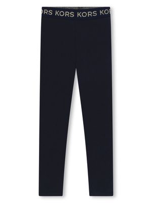 Michael Kors Kids logo-waistband skinny leggings - Blue