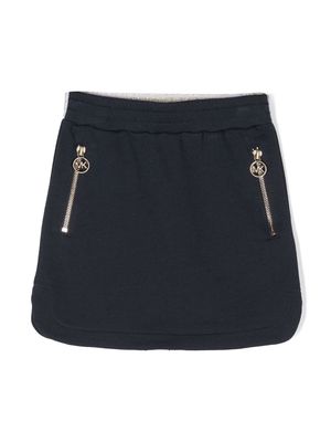 Michael Kors Kids logo-waistband track skirt - Blue