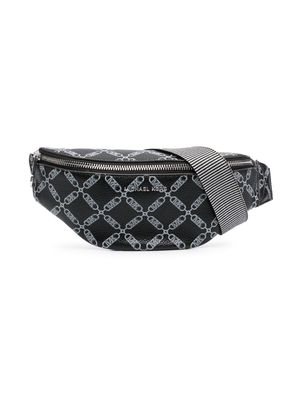 Michael Kors Kids monogram-pattern belt bag - Black