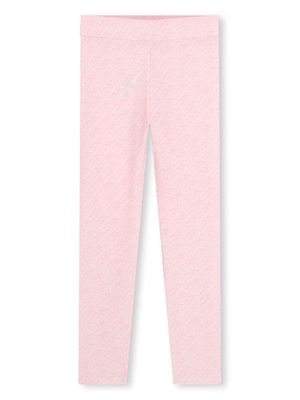 Michael Kors Kids monogram-pattern leggings - Pink