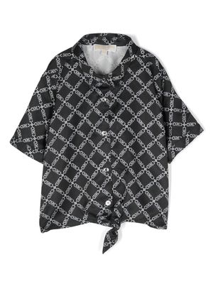 Michael Kors Kids monogram-print shirt - Black
