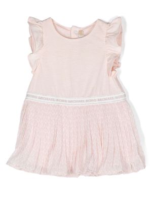 Michael Kors Kids ruffle-trim sleeveless pleated dress - Pink