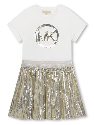 Michael Kors Kids sequin-embellished minidress - White