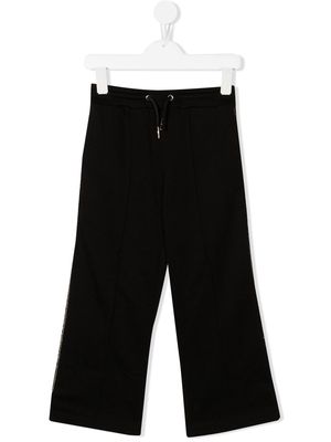 Michael Kors Kids side-logo wide-leg trousers - Black
