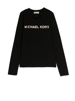 Michael Kors Kids TEEN logo-print T-shirt - Black