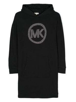 Michael Kors Kids TEEN monogram track dress - Black