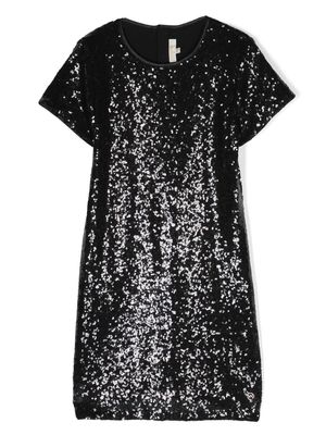 Michael Kors Kids TEEN short-sleeve sequin dress - Black