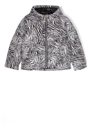 Michael Kors Kids zebra-print padded jacket - Black
