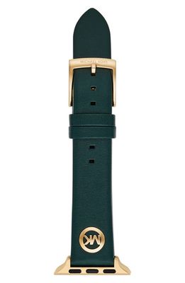 Michael Kors Leather Apple Watch® Band in Green