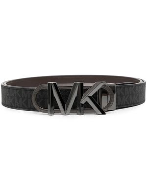 Michael Kors leather logo-print belt - Black
