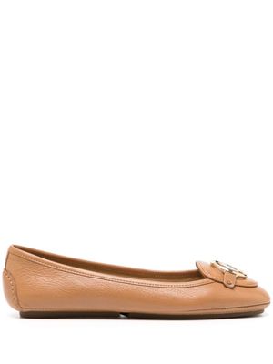 Michael Kors Lillie leather ballerina shoes - Brown