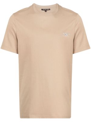 Michael Kors logo-appliqué jersey T-shirt - Brown