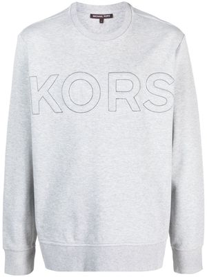 Michael Kors logo-embossed mélange sweatshirt - Grey