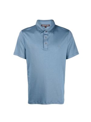 Michael Kors logo-embroidered cotton polo shirt - Blue