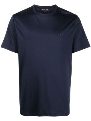 Michael Kors logo-embroidered cotton T-shirt - Blue