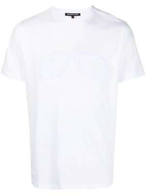 Michael Kors logo-embroidered cotton T-shirt - White