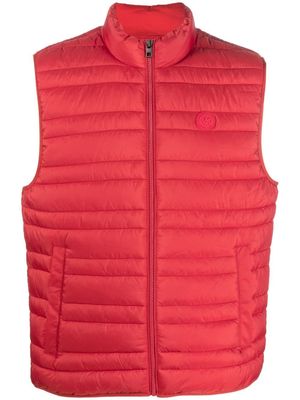 Michael Kors logo-patch padded gilet - Red