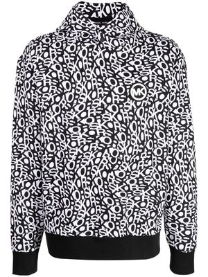 Michael Kors logo-print long-sleeved hoodie - White