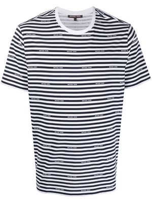 Michael Kors logo-print striped T-shirt - Blue