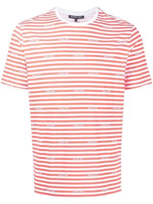 Michael Kors logo-print striped T-shirt - Red