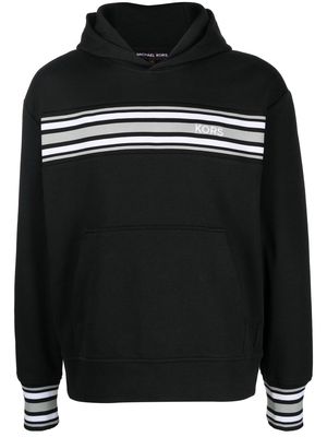 Michael Kors logo striped hoodie - Black