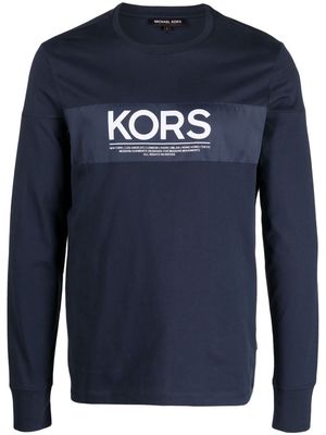 Michael Kors logo-tape cotton T-shirt - Blue