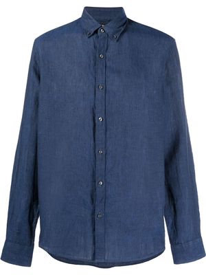 Michael Kors long-sleeved linen shirt - Blue