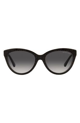 Michael Kors Makena 55mm Gradient Cat Eye Sunglasses in Dark Grey Gradient