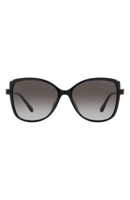 Michael Kors Malta 57mm Gradient Butterfly Sunglasses in Black