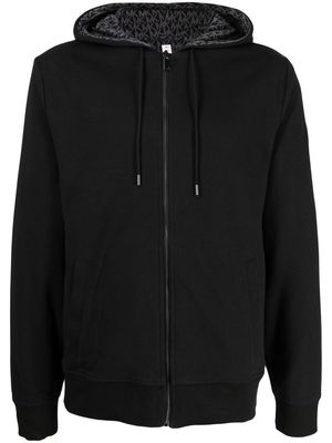 Michael Kors monogram-print reversible hoodie - Black