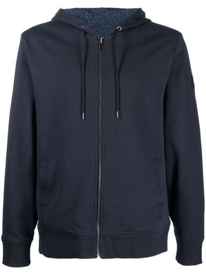 Michael Kors monogram-print reversible zip-up hoodie - Blue