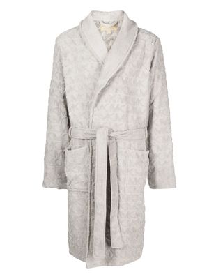 Michael Kors monogram towelling robe - Grey