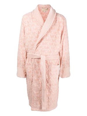 Michael Kors monogram towelling robe - Pink