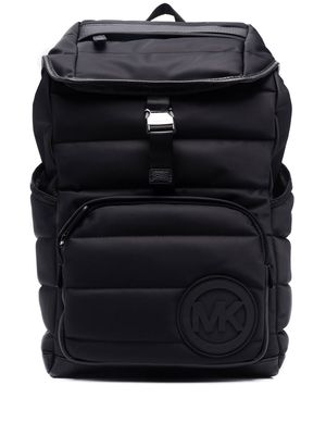 Michael Kors padded logo-plaque backpack - Black